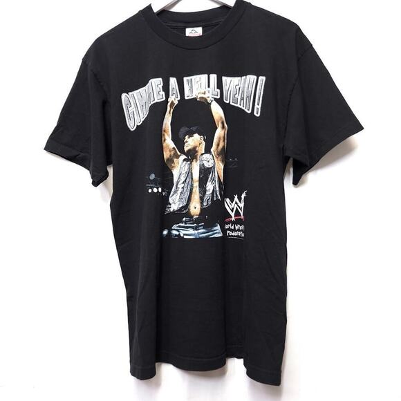 Vintage 1998 WWF Stone Cold Steve Austin Gimme A Hell Yeah T Shirt Large - Picture 1 of 7